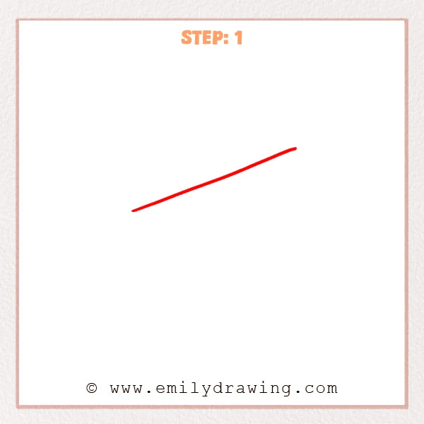 how to draw a paper airplane - Step 1
